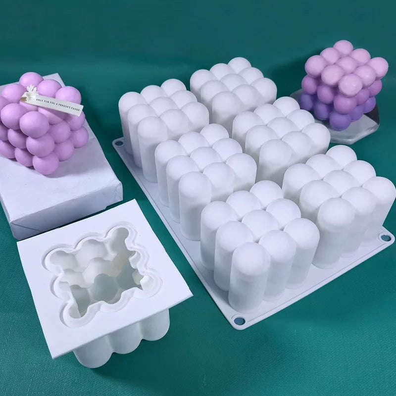 Bubble soap/candle mould 5x5cm depht 5.5cm