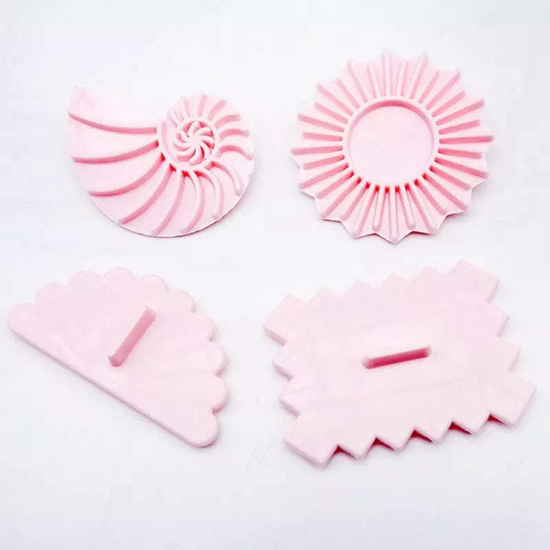 S872 Fancy Frame Shapes plastic cookie cutter and impression set
