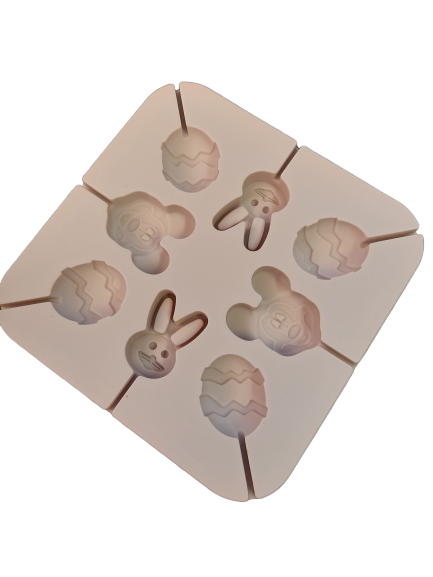 Easter Mickey Mouse Lollipop Silicone  mould, Bunny 4x2.8cm