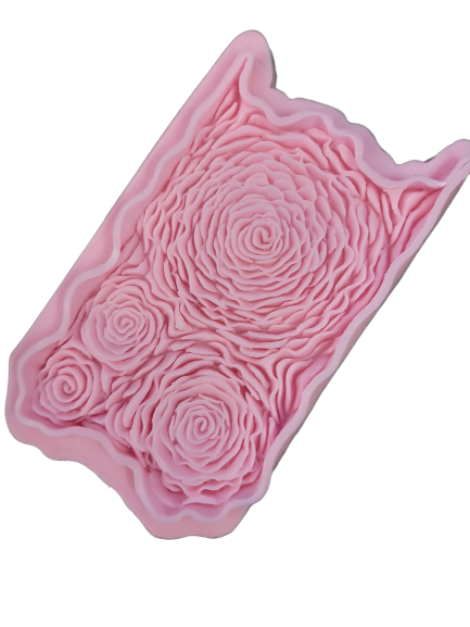 Ruffle rose silicone onlay mat, A