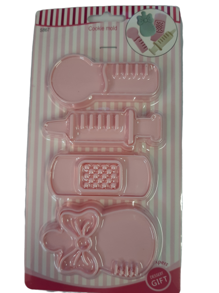 Baby Plastic Cookie Cutter and Impression Set Medical