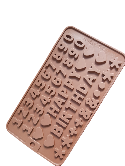 Nr78, Silicone Mould Chocolate Truffle Happy Birthday Number