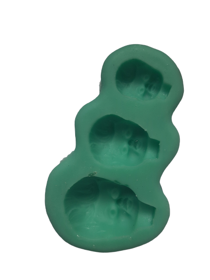Boy Human Face Silicone fondant mould