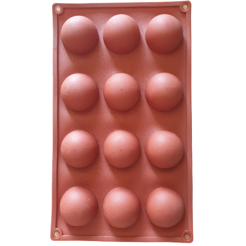 HL-9094 Large Silicone mould tray sphere 12 cup, mousse pudding