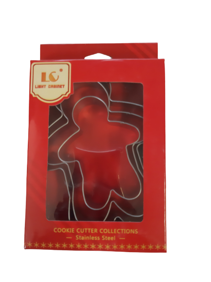 Metal Gingerbread man cookie cutter set, 12x9,  10x7.5, 6x7.5cm