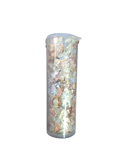 Non Toxic Rose Gold ,Gold and Silver mixture Leaf bits, small vial