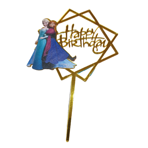 Nr56 Acrylic Cake Topper Happy Birthday Frozen