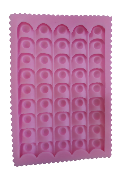 Optical illusion impression silicone mould I, 15x10cm