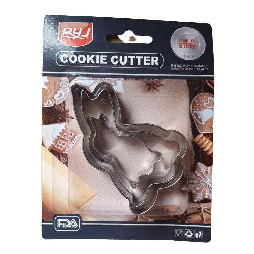 Easter Bunny metal cookie cutter 3pc
