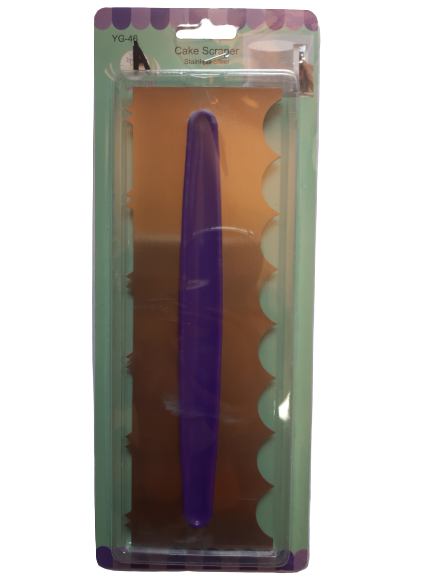 A Metal icing smoother comb 22cm x7.6cm,