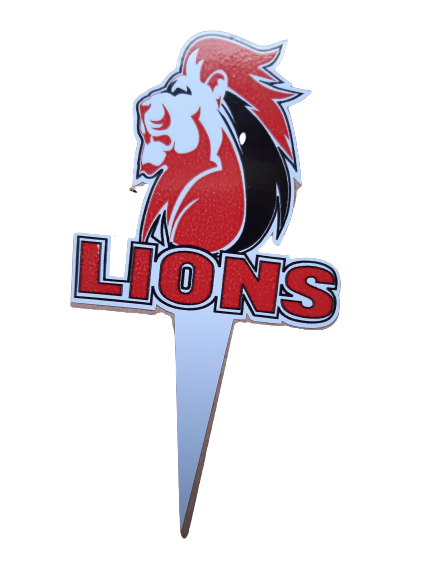 Wooden Lions Cake Topper, 12cm