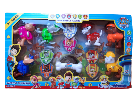 Paw  patrol dog plastic figurine set. perfect to use as cake toppers,