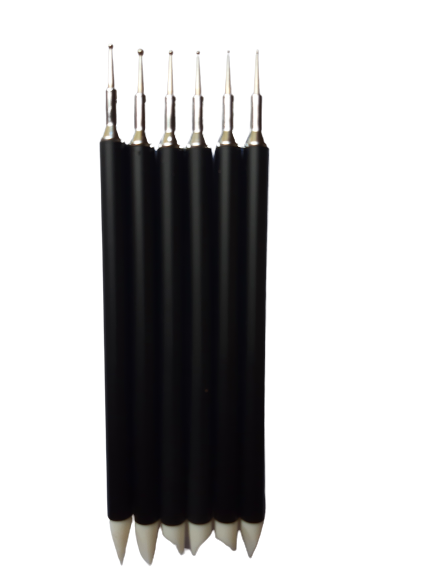 Silicone cake decorating brush set and dotting tool