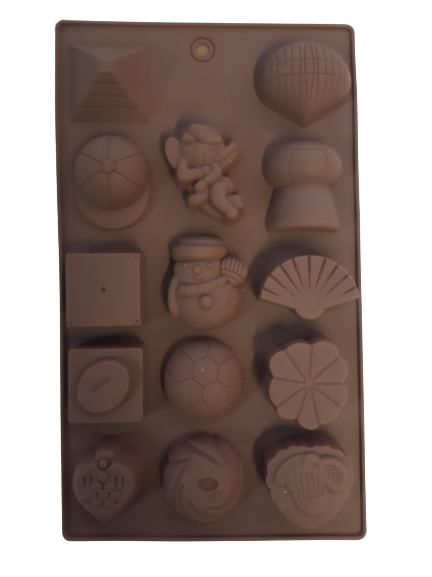 Nr9 Silicone Mould Chocolate Truffle, Angel, Cap & Snowman