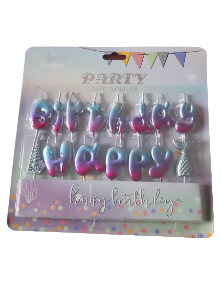 Happy Birthday Mermaid Candle