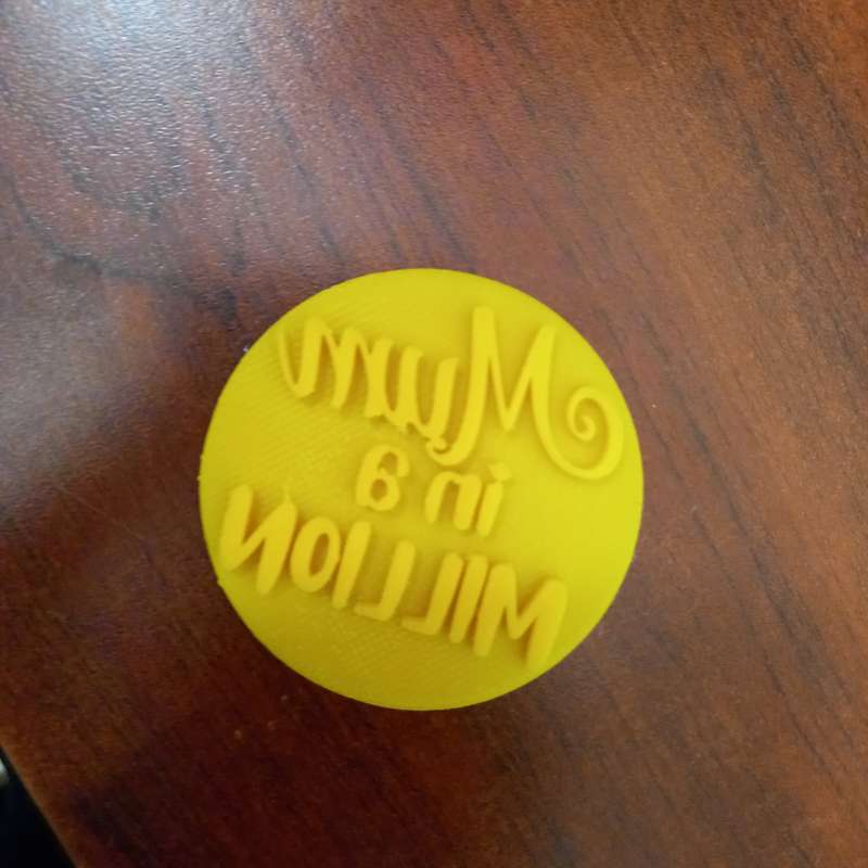 Cupcake Stamp 6cm Mum in a Million Mothers Day