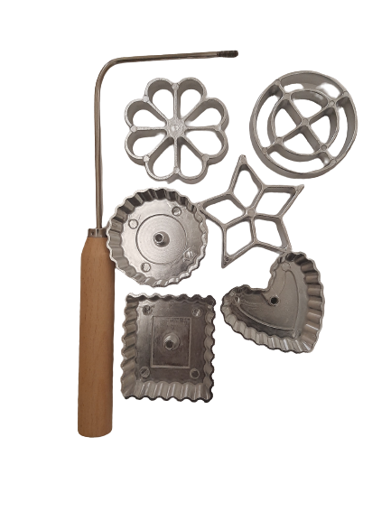 7 piece Deep frying batter mould snackle iron