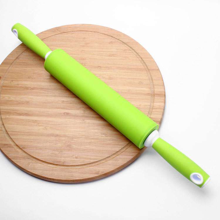 Non stick, easy clean, durable silicone rolling pin, RED