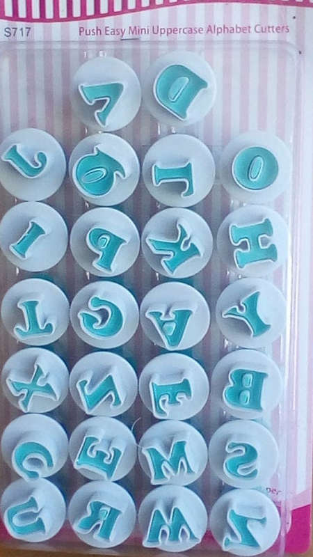 Small Upper case alphabet plunger cutter, +-32mm