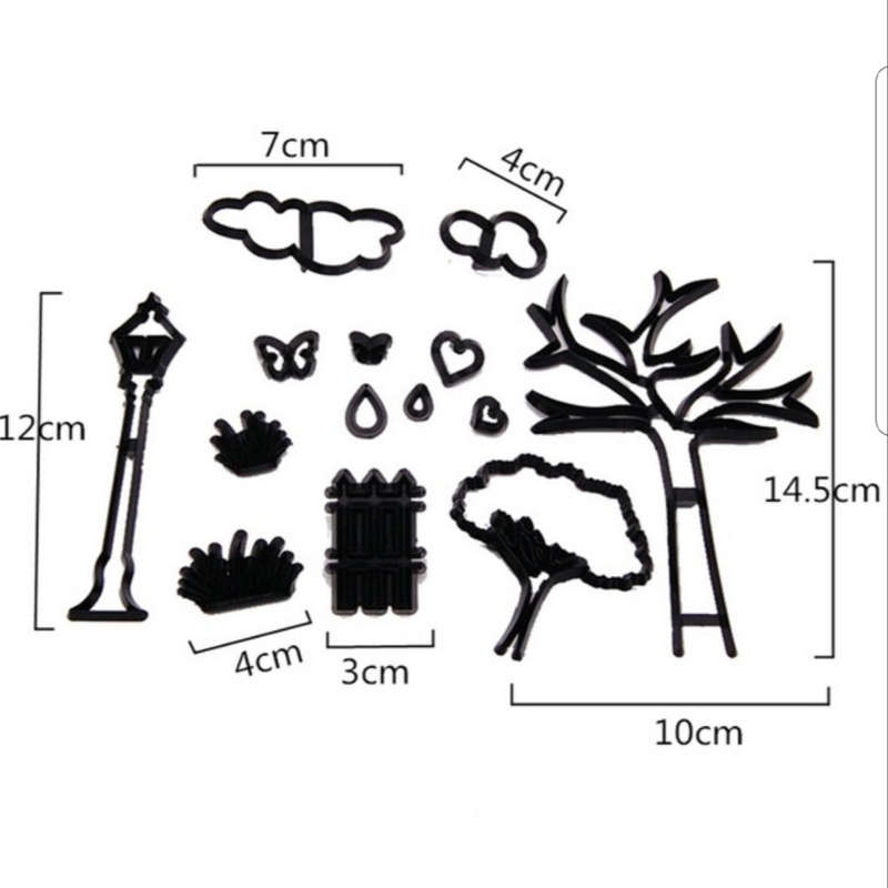 S698 Park theme silhouette cutter set