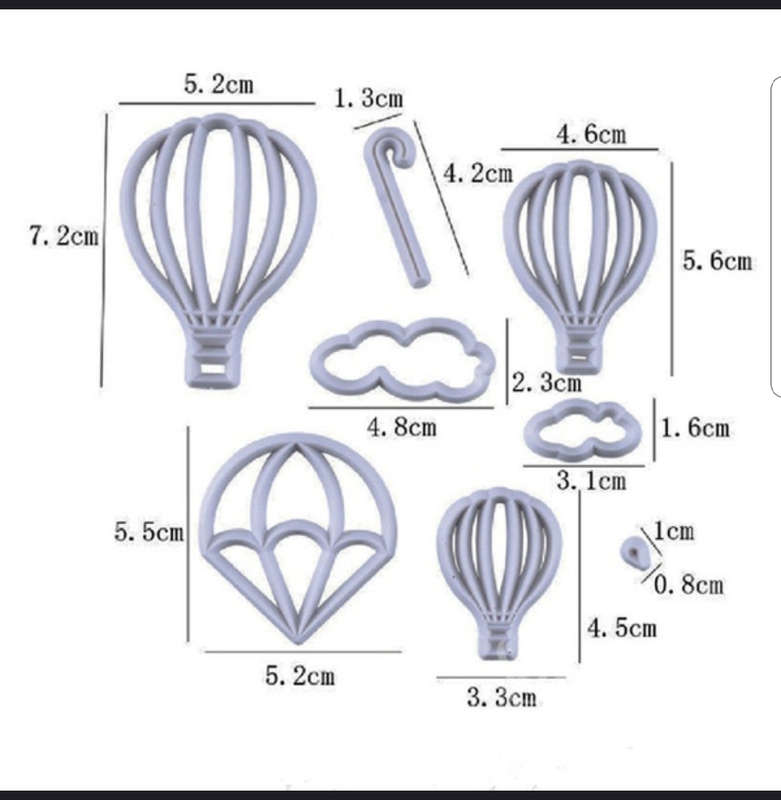 S699 Hot Air Balloon Silhouette Cutter Set