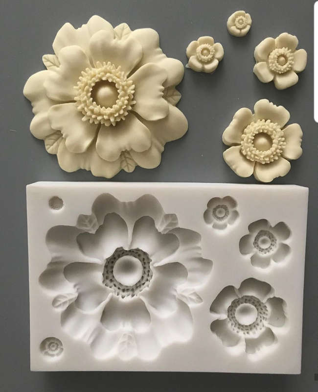 Large flower silicone mould