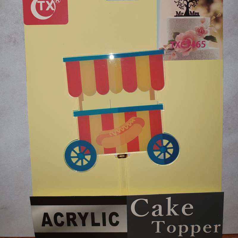 Nr8 Acrylic Cake Topper Hot Dog Stand