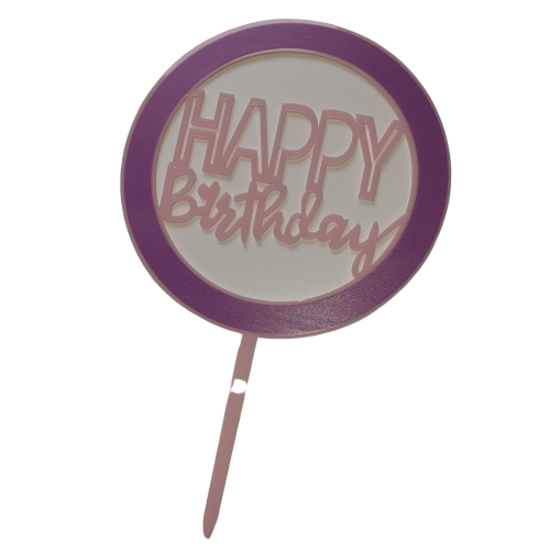 Nr155 Acrylic Cake Topper Happy Birthday
