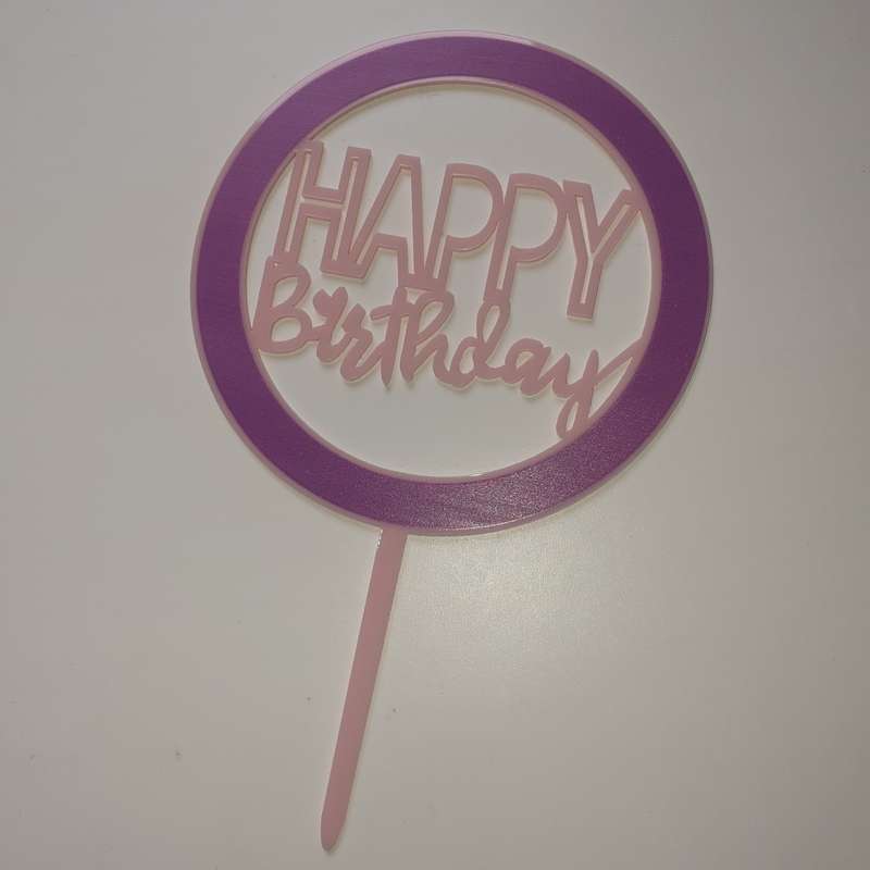 Nr155 Acrylic Cake Topper Happy Birthday