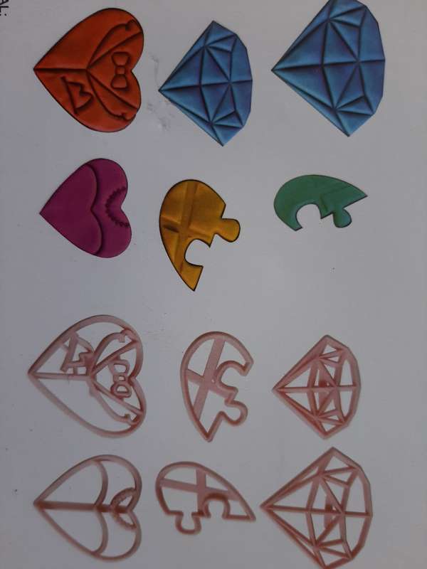 S887,Wedding Heart and Diamond Patchwork puzzle Cutter set
