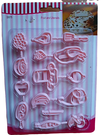 Fruit and Utensils Patchwork Cutter set