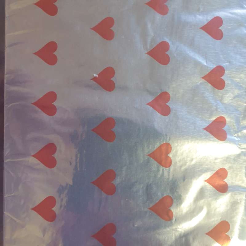 Chocolate Foil Red Hearts Barco 1mx54cmx9micron