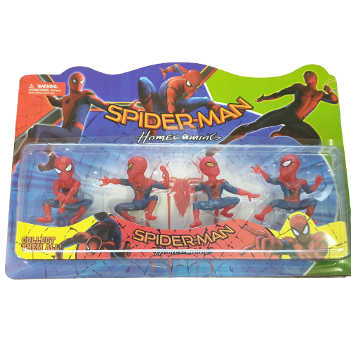 Spiderman plastic figurines, 6cm