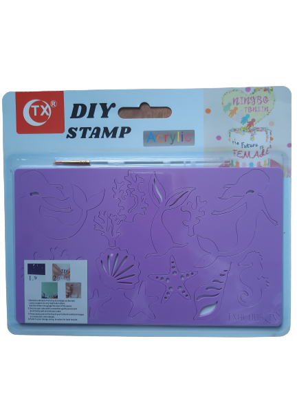 Mermaid cake stamp