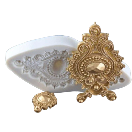 Vintage European embellishment brooch  silicone mould