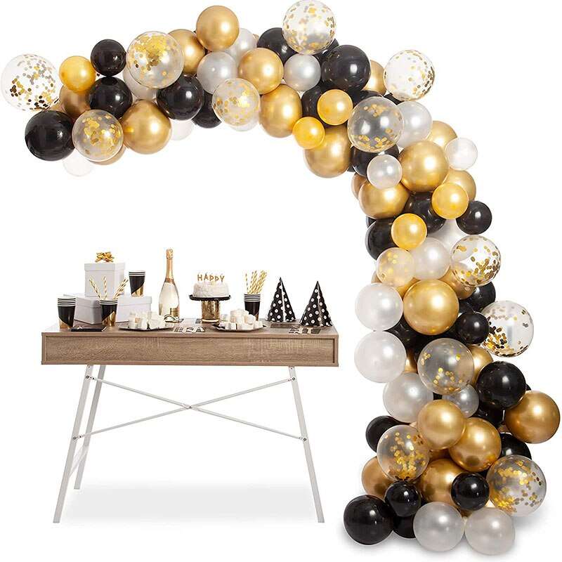 Balloon Arch Garland Gold and Black 41pcs