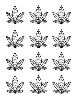 AA131 Hard Plastic Chocolate Mould Cannabis Leaf 4x3cm