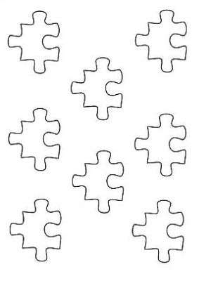 AA51 Hard Plastic Chocolate Mould Puzzle Pieces 5x4x0.5cm Deep