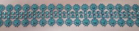 Blue Diamante Strip for decor or cake decorating, 3cm, +-3m