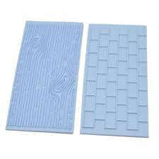 2pc Fondant brick wall and tree embosser