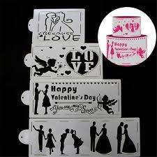 Wedding love cake stencil  large 36cm small 12cm
