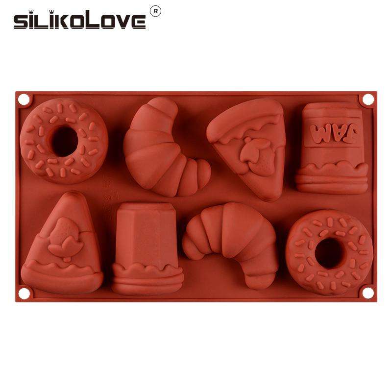 Jam donut croissant soap mould