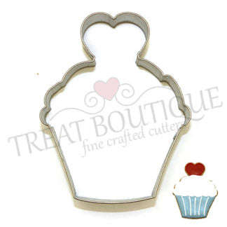 Treat Boutique Metal Cookie Cutter Cupcake With Heart