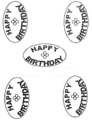 DD36 Hard Plastic Chocolate Mould Happy Birthday Plaque 6.8x4.8x0.5cm