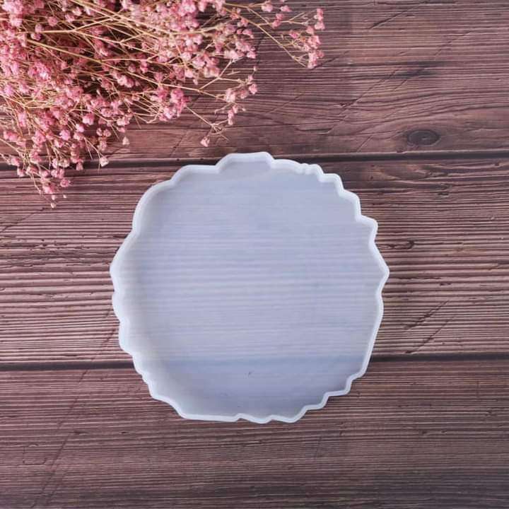 Coaster soft silicone mould for resin jewelry, size of mould 13.5cm.B