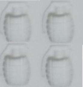 Small grenade army silicone mould, 2.4x1.6cm