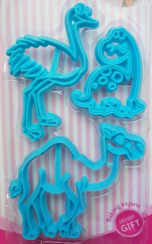 Ostrich, Camel, Dino Cutter Set