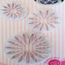 Sunflower plastic cutter set, 9cm, 6cm, 4.5cm