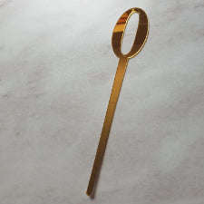 Gold Number  0 acrylic mirror cake topper, 7cm