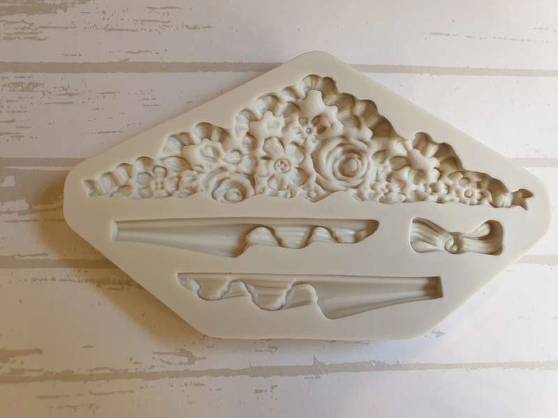 Flower drape border silicone mould flower